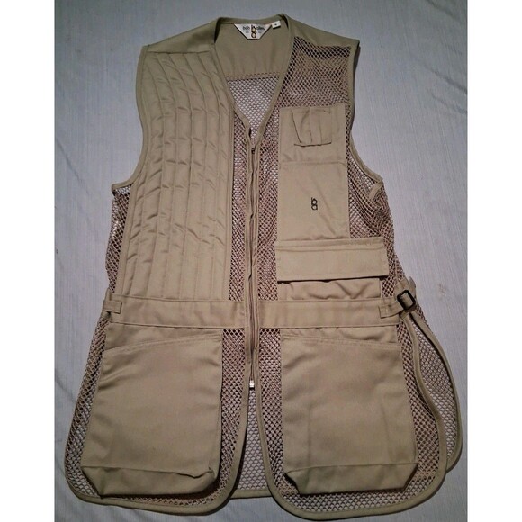 Bob Allen Other - Vtg Bob Allen Vest Mens Size Med Tan Shooting Hunting Bird Trap Padded Shoulder